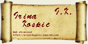 Irina Košpić vizit kartica
